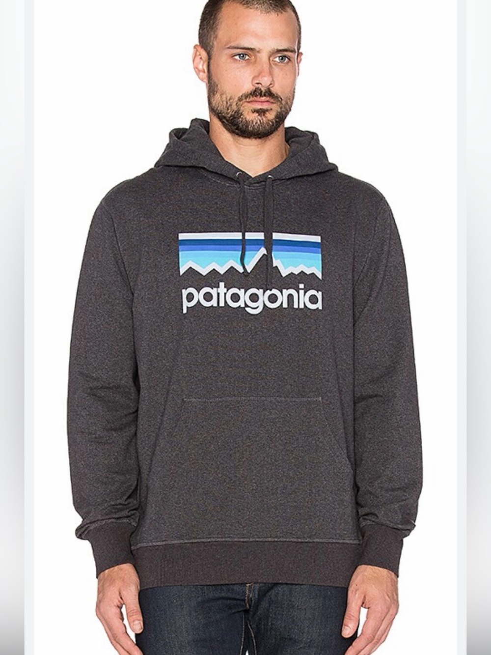 Patagonia Uprisal hoodie features the iconic P-6 logo